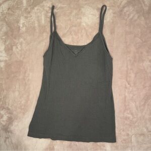 Women's grey Ribbed Tank Top